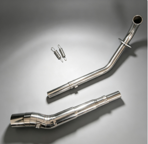 Honda XRM 125 Stainless Elbow – Akrapovic Hexatip with Silencer