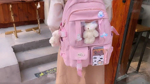 Harajuku Nylon Backpack Laptop Backpack Student Rucksack Female Travel Book Bag Schoolbag for Teenager