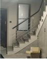 Stair handrail stainless steel brushed column Attic guardrail Bay window railing handrail stair. 