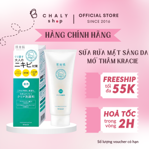 Sữa rửa mặt giảm mụn mờ thâm mụn Kracie Hadabisei Acne Care Facial Wash 110g Nhật