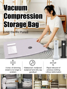 ✨Anti-Mildew/Moisture-Proof✨Electric Pump Vacuum Compression Storage Bag/Vacuum Compression Storage Bag/Vacuum Bag Portable and Practical Stylish Look Storage Bag Suitable for Different Needs