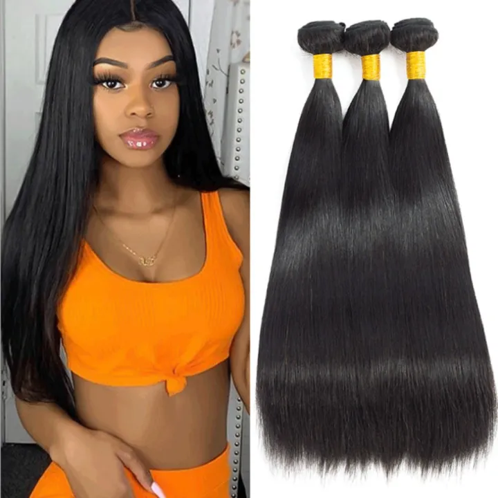 FECIA 16-24 inch Tự nhiên Mềm Nữ Nối tóc Sợi chịu nhiệt Phụ kiện tóc ...