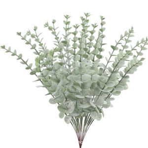 【10pcs】38cm Artificial Eucalyptus Leaves Family Wedding High Quality Decoration Simulation Leaves