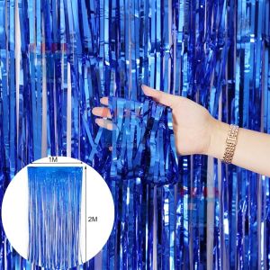 Premium Tinsel Fringe Curtain Backdrop Colorful Strip For Birthday Party Outdooor Attraction Wedding Event Decoration