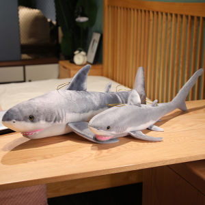 60-140cm Kawaii Great White Shark Stuffed Animal Toys Shark Pillow Plush Toys High Quality Anime Gift Doll for Kid Children Toys
