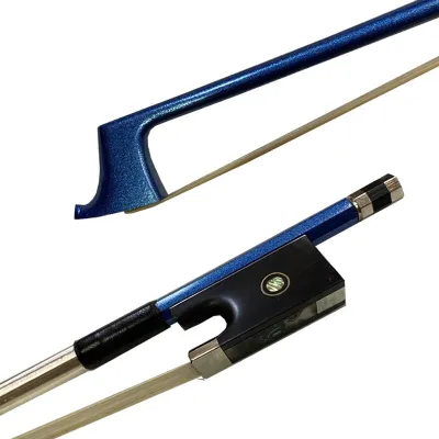 1 Pcs Of 4/43/41/21/41/8 Red Or BluePink CoffeeGreen Carbon Fiber Violin Bow White Bow HairFast shipping
