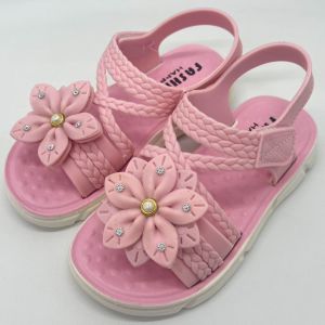 A33+1 IMPORT Sandal Anak Perempuan Sandal Pesta Bunga Fashion Flat Lembut Termurah Bahan Karet Ukuran 24-35