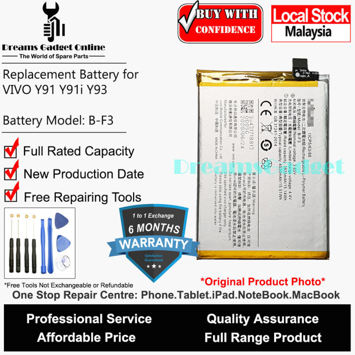 Replacement Phone Vivo Battery B-F3 BF3 for Vivo Y91 Y91i Y93 Full
