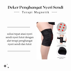 Deker Pemanas Lutut Terapi Magnetik Support