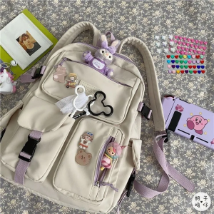 Japanese Harajuku Vintage Student Backpack Female Korean Ins College Style Versatile Girl Backpack Travel Back