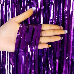 ม่านฟอยล์ตกแต่งงานวันเกิด สีเมทัลลิก (มีหลายสีให้เลือก) Backdrop ตกแต่งงานปาร์ตี้ ขนาด 1x2 เมตร (มีเทปกาวในตัว)/JT.Lifestyle