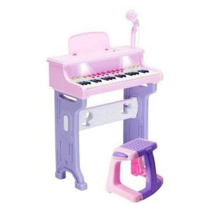 👑 พร้อมส่ง จากไทย 🎵 เปียโน🎵 เก้าอี้เข้าชุด สีเหลือ มี 6 ฟังชั่น 5 โหมด ถ้า หรือเสียบไฟเล่น สามารถใช้ได้