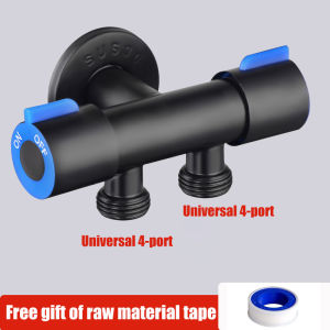 SUS304 2 Way Angle Valve black  Stainless double switch Nylon cloth is given as a gift Two Way Angle Valve 1/2"x 1/2"