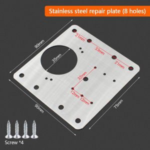 【SG Stock】Stainless Steel Cabinet Door Hinges Plate Repair Plate with Screws For Toilet Kitchen Wardrobe