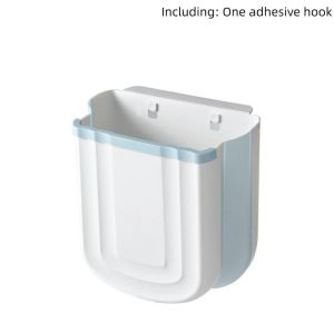 JURHOMIE Foldable Kitchen Trash Can Hanging Plastic Waste Bin Durable Wall Mounted Garbage Can for Kitchen