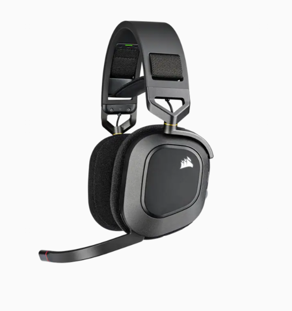 # CORSAIR HS80 RGB WIRELESS Premium Gaming Headset with Spatial Audio ...