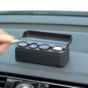 Black Coin Storage Box - Coins Case Organiser Holder Container Organizer Car Shopping Home