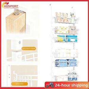【HOSPORT】6-Tier Over The Door Pantry Organizer Detachable Hanging Spice Rack Door Storage Rack for Kitchen Laundry Room Bathroom