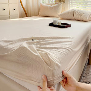 Striped Fitted sheet Plaid bedsheet Anti-slip Mattress Protector Super Single/Queen/King Size