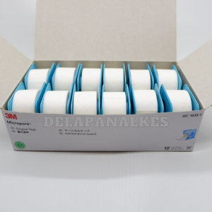 3M Micropore Tape Plester Luka Per Box 05 / 1 inch / 2 inchi Surgical Tape Putih Super Rekat