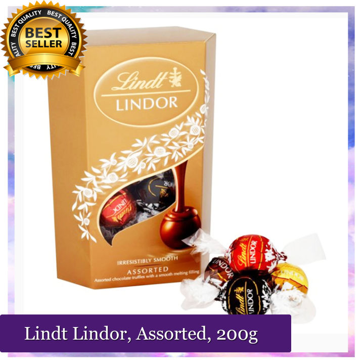 Lindt Lindor Milk Orange Chocolate Truffles Box 200g