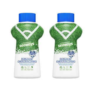 Seaways น้ำยาขจัดคราบผ้า 350g ผงซักฟอก คราบเหงื่อ คราบน้ำมัน คราบเหลือง กลิ่นแอคทีฟออกซิเจน น้ำยาซักผ้า 2-in-1 ให้ความสด