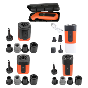 Rechargeable Air Pumps with Adapter Portable Pumps Fast Charging Plastic Texture for Mattress Deflation Inflation