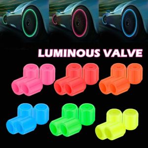 QIXING Lightweight Quality Durable Car Wheel Dust Cove Nozzle Cover Tire Wheel Rims Tires Accessories Plastic Stem Air Valve Caps Luminous Valve Cap Tire Valve Stem Caps Tyre Stem Cover