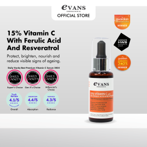 Evans Dermalogical 15% Vitamin C Serum with Ferulic Acid 30ml