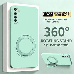 PBZZ Case for Realme 6 pro 6 phone casing Softcase Silicone shockproof Cover new design aesthetic with holder 360 ° cute black for boys YTYZJ3
