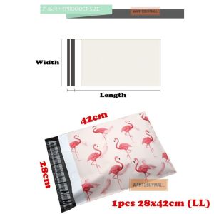 UMI 🏆 1pcs 6 Size Flamingo Pink Flyer Courier Shipping Packaging Parcel Plastic Custom Mailer Bag Beg Kurier Poslaju 快递袋