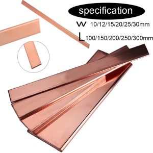 1pcs Length: 100-500mm Copper Flat Strip Copper Plate DIY Material Thickness: 1/1.5/2/3/4/5/6/8/10mm