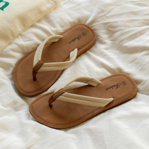 [Free Shipping] Island Vacation Style WomenS Summer Flip-Flops Fashionable Soft-Soled Non-Slip Lightweight Simple Flat-Soled Casual Sandals