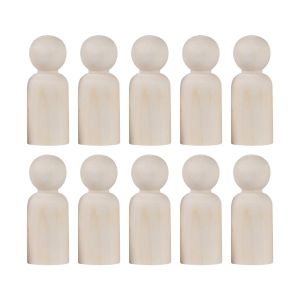 FFBH DIY 20pcs Male Female Blank Handmade Natural Wood Wedding Decoration Unpainted Figures Wooden Peg  Wood Crafts R7Q2P
