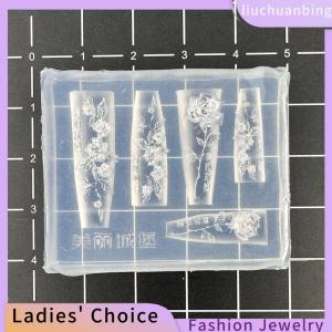 [COD] liuchuanbing Jewellery แม่พิมพ์ซิลิโคนสำหรับตกแต่งเล็บรูปกระโหลกกุหลาบ3D ลายดอกไม้แม่แบบโปร่งใสแบบ DIY สำหรับตกแต่งเล็บเครื่องมือออกแบบทำเล็บ