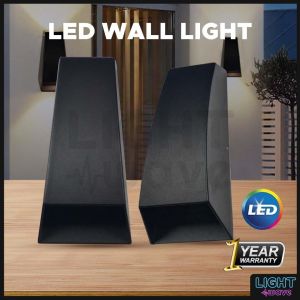 MODERN LED UP DOWN WALL LAMP BLACK ELEGANT LED WALL LIGHT LAMPU DINDING LED HITAM