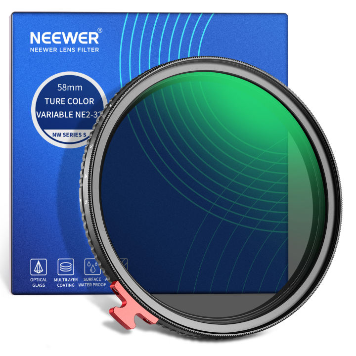 Official Original NEEWER 58Mm True Color Variable ND Filter ND2-32