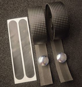 Bar Tape Basikal Carbon Texture Anti-slip Road Bike Bicycle Soft PU EVA Cycling Basikal Tape Black