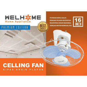 MASPION MOF-401P AUTO FAN/ORBIT FAN/KIPAS ANGIN PLAFON 16 inch DAN BISA PILIH MEREK OKAYAMA