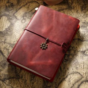 （IN STOCK）LORDWEY | Genuine Leather Journal Travel Notebook Retro DIY Handmade Diary Portable Sketchbook Teacher Gift School Office Customized