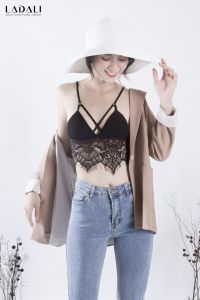 Áo Lót Ren Không Gọng Ladali Dáng Croptop Đan Dây Chéo Ngực Cá Tính Hàng Thiết Kế Cao Cấp