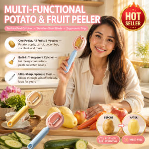 Vegetable Peeler Lightweight Design Stores Peels Inside/JMY Multi-Functional Fruit Peeler For Potatoes Carrots Apples/Daily Cooking Tool