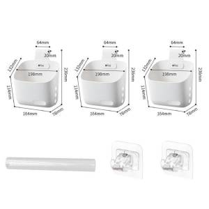 💟SOLUTION65💟 PP Hanger Basker Small Wall-Mounted Storage Basket Ginger Holder Ginger Storage Box Garlic Holder Garlic Storage Box Kitchen Storage Box Kitchen Organizer Box Kitchen Organizer Basket Bathroom Hanging Basket Sundries Holder Box