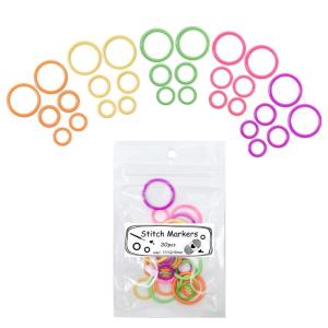 30 Pcs Colorful Knitting Markers Metal Crochet Locking Markers Round Stitching Markers Knitting Tool for Knitting