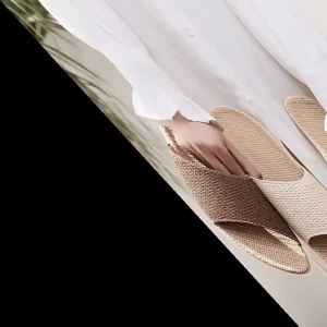 All-Season Indoor Home Linen Slippers For Women Breathable And Sweat-Absorbent Silent Slippers For Wooden Floors For Men