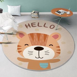 Karpet Bulat Aesthetic Ukuran Diameter 1 Meter / Karpet Alas Meja / Karpet Bulat Lingkaran