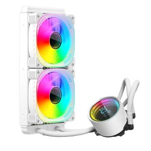 ชุดน้ำปิด2ตอน COOLMOON ICEMOON 240 ARGB ชุดน้ำปิด CPU AIO LIQUID(5V ARGB)ปั้มน้ำแบบแสดงผลดิจิตอลAIO