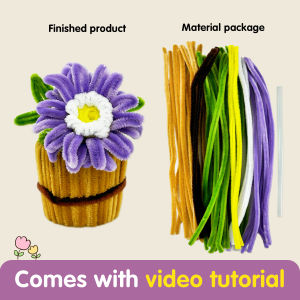 DIY artificial flowers handmade twisted stick material kit bouquet of small potted plants model ornaments birthday gift