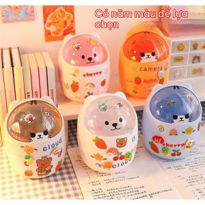 Thùng Rác Mini Để Bàn Nắp Lật Hoạt Hình Decor Xinh Xắn - HÀNG CÓ SẴN