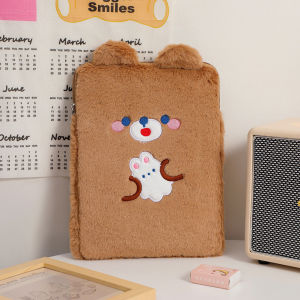 BAGOO Túi Đựng Máy Tính Xách Tay 11 Inch Phụ Nữ Hàn Quốc Phim Hoạt Hình Động Vật Có Hình Dạng Sang Trọng Tablet Pouch Cô Gái Đi Du Lịch Xách Tay Máy Tính Xách Tay Trường Hợp Vỏ Bảo Vệ Cho iPad